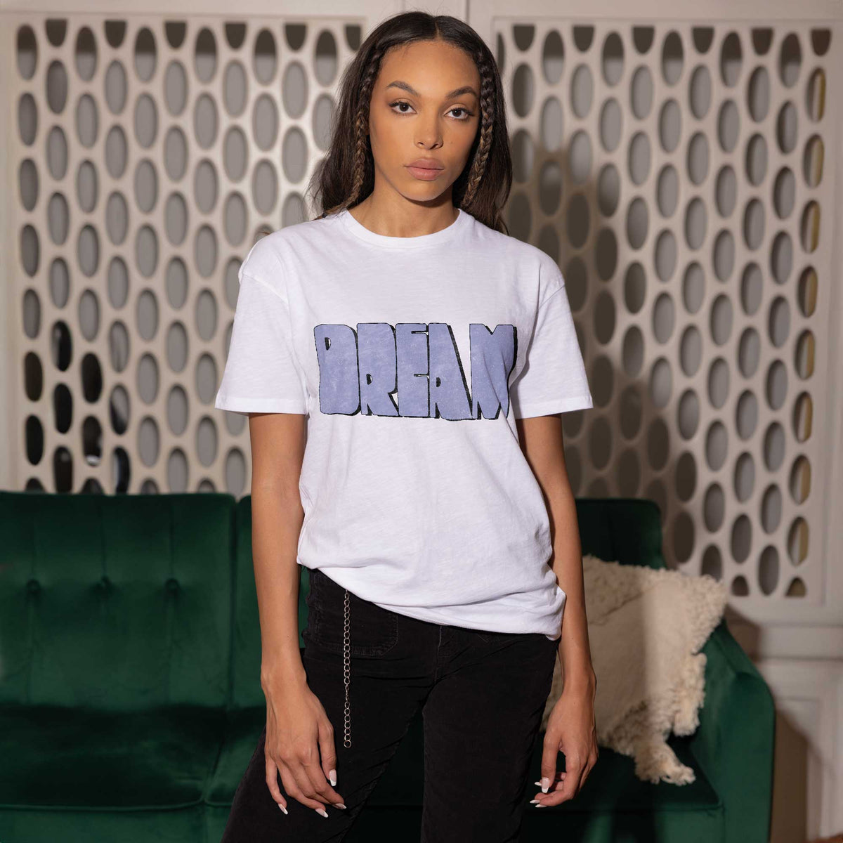 Dream White Oversized Tee
