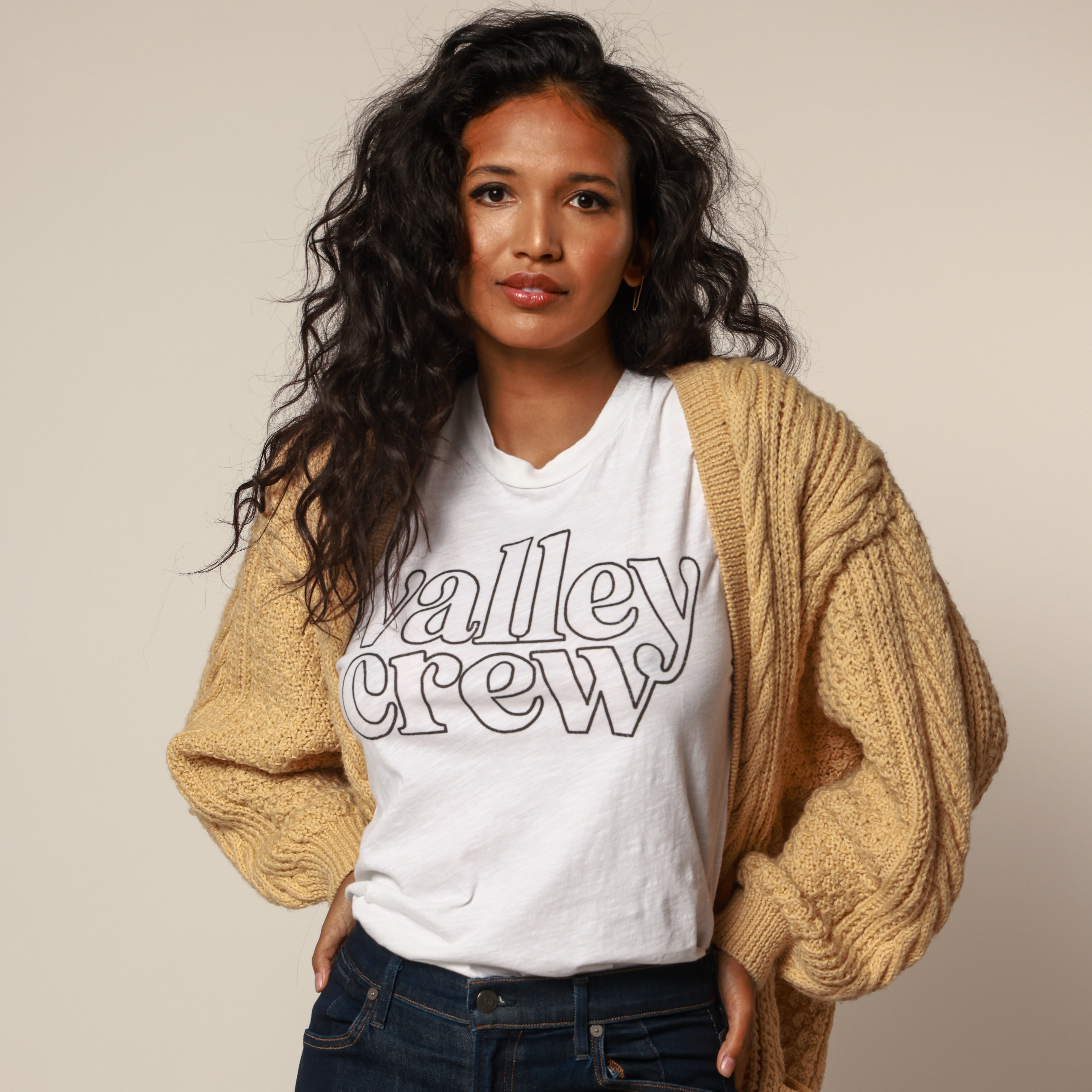 Valley Crew White Oversized Tee – james mae