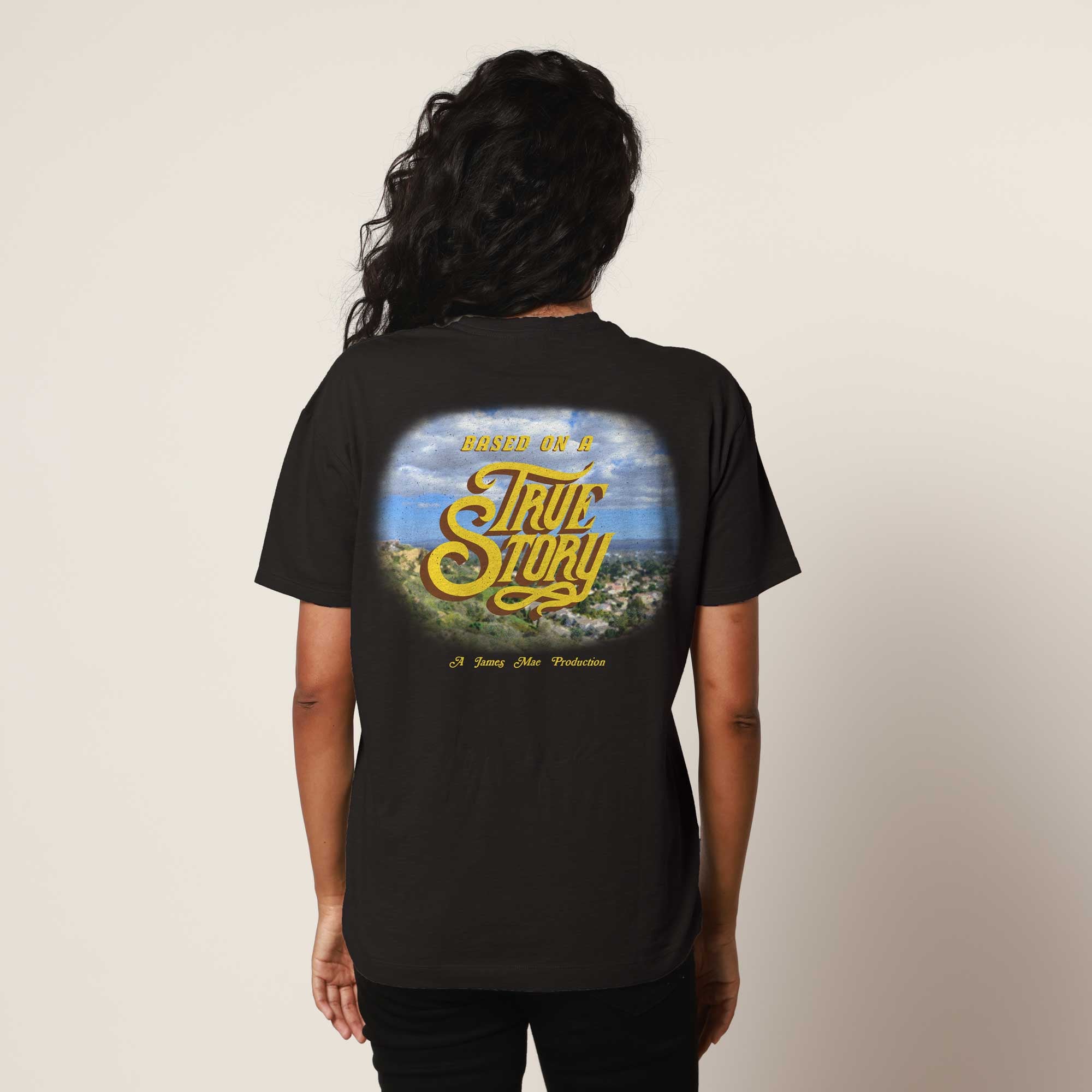 【main story】Oversized Tee True-Story-Womens-Black-OT-