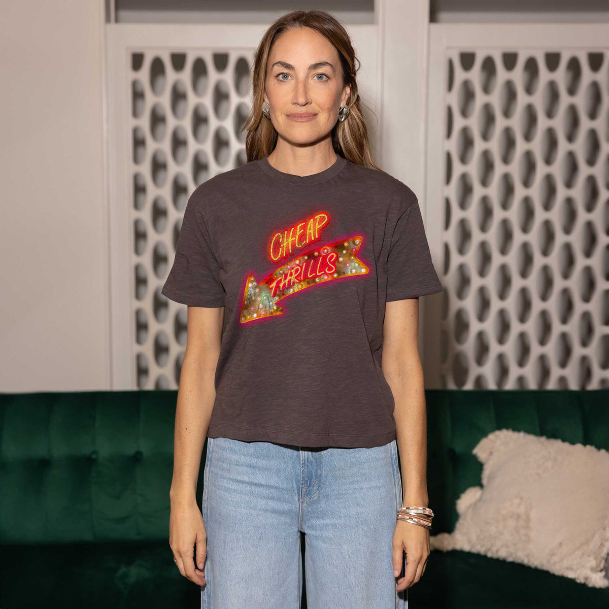 Cheap Thrills Black Crop Tee