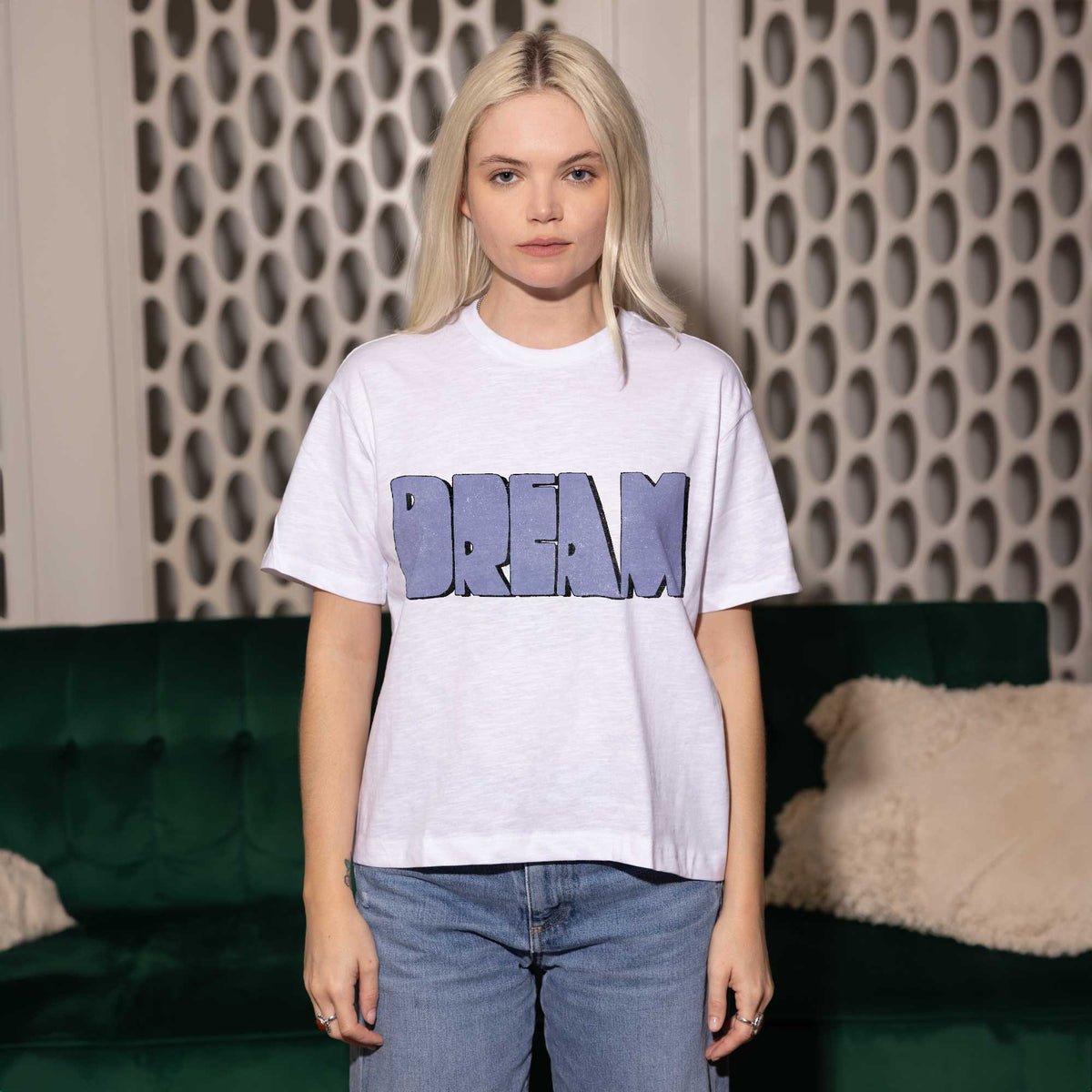 Dream White Crop Tee