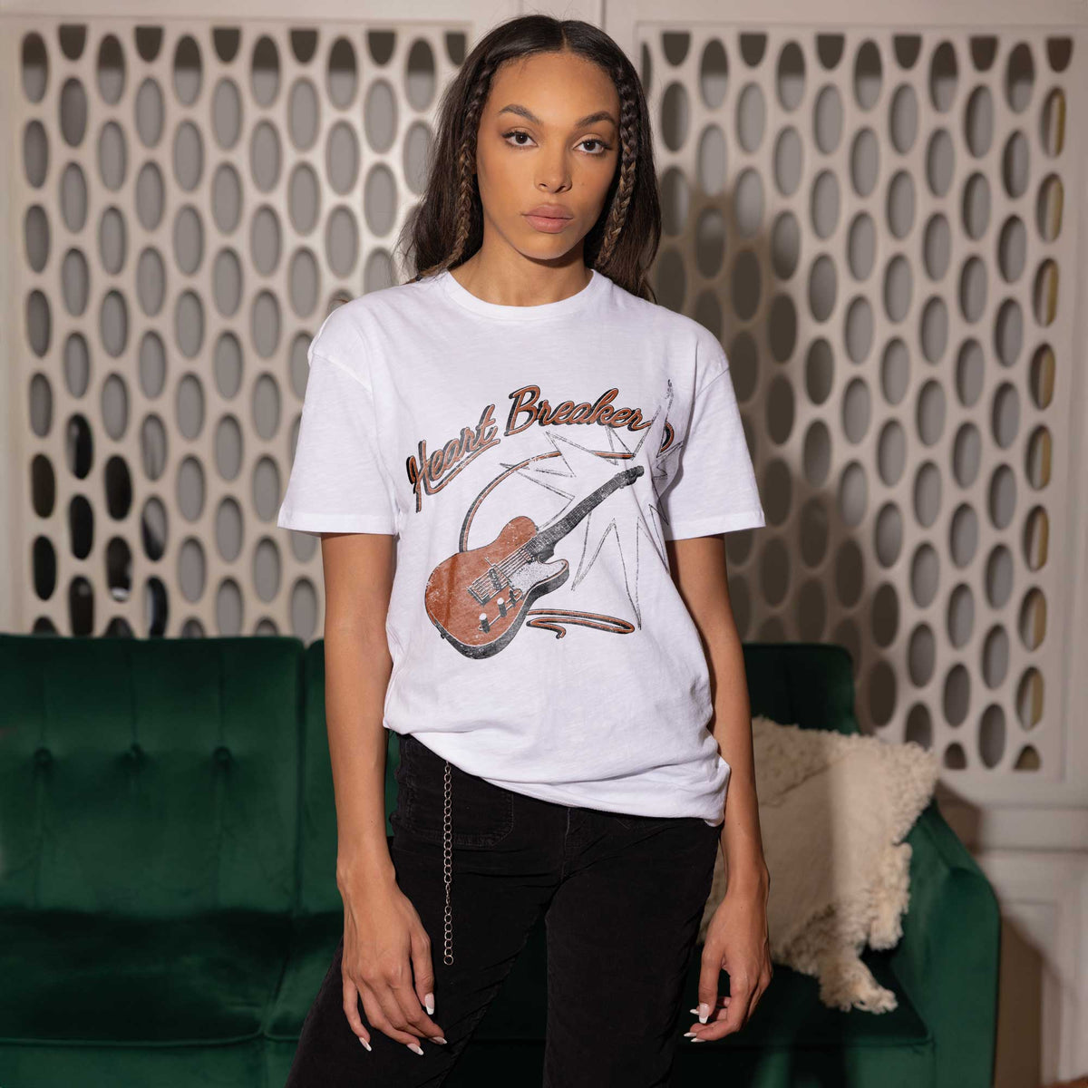 Heartbreaker White Oversized Tee