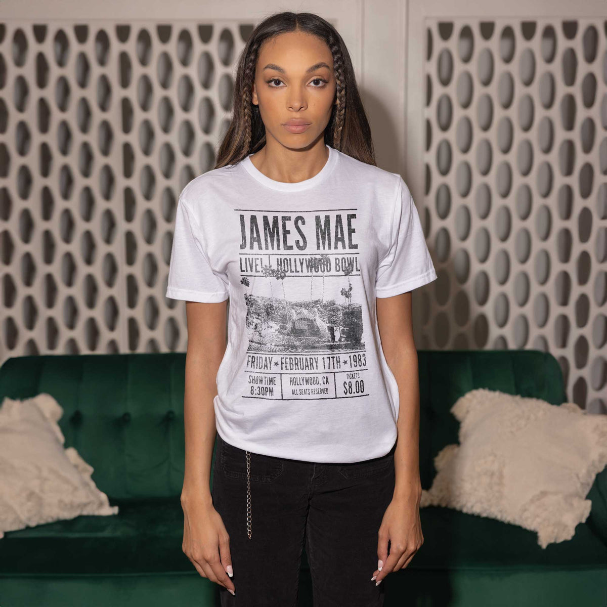 The Main Stage White Oversized Tee