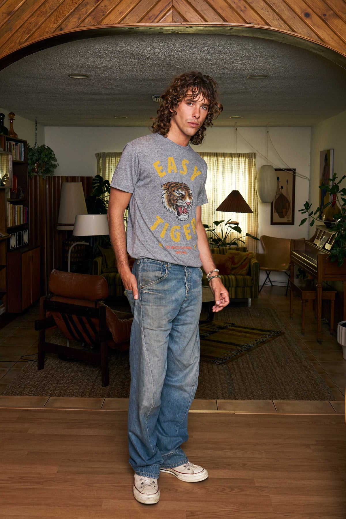 Easy Tiger Heather Grey Unisex Tee