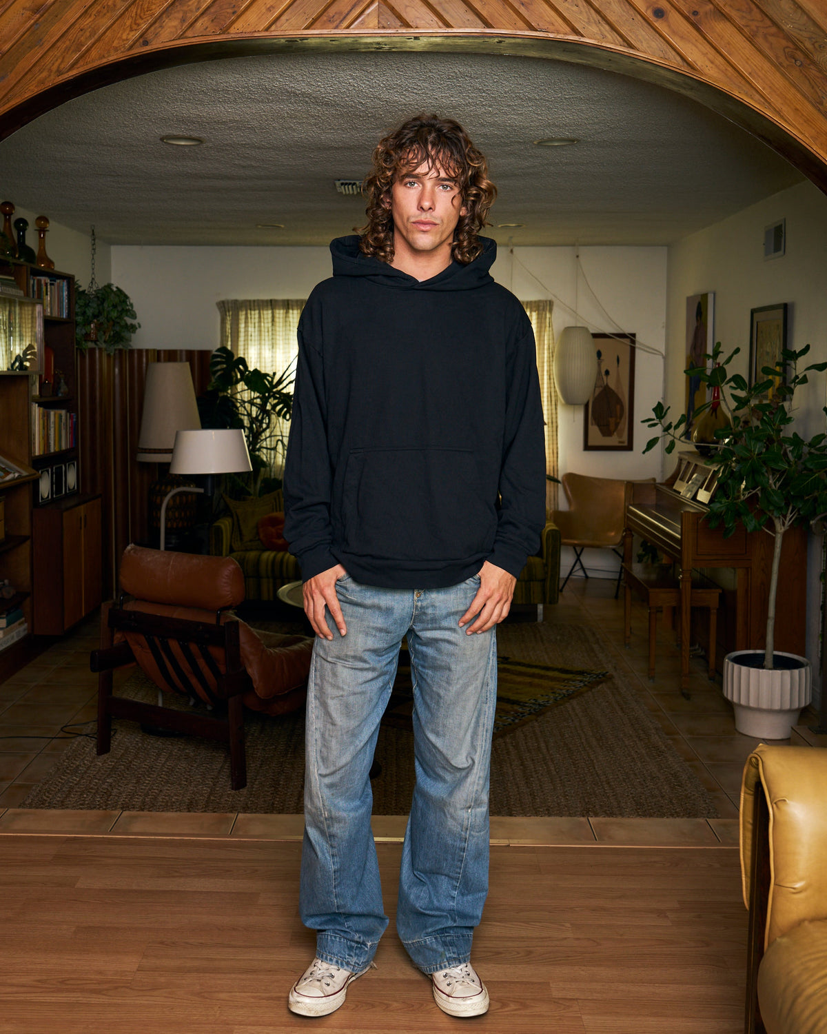 Cali-F-Fornia Black Oversized Hooded Sweatshirt