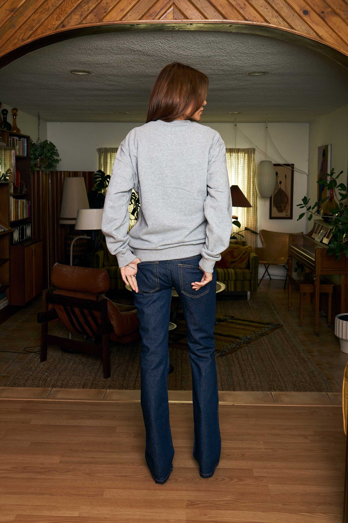 James Mae Collegiate Heather Grey Crewneck