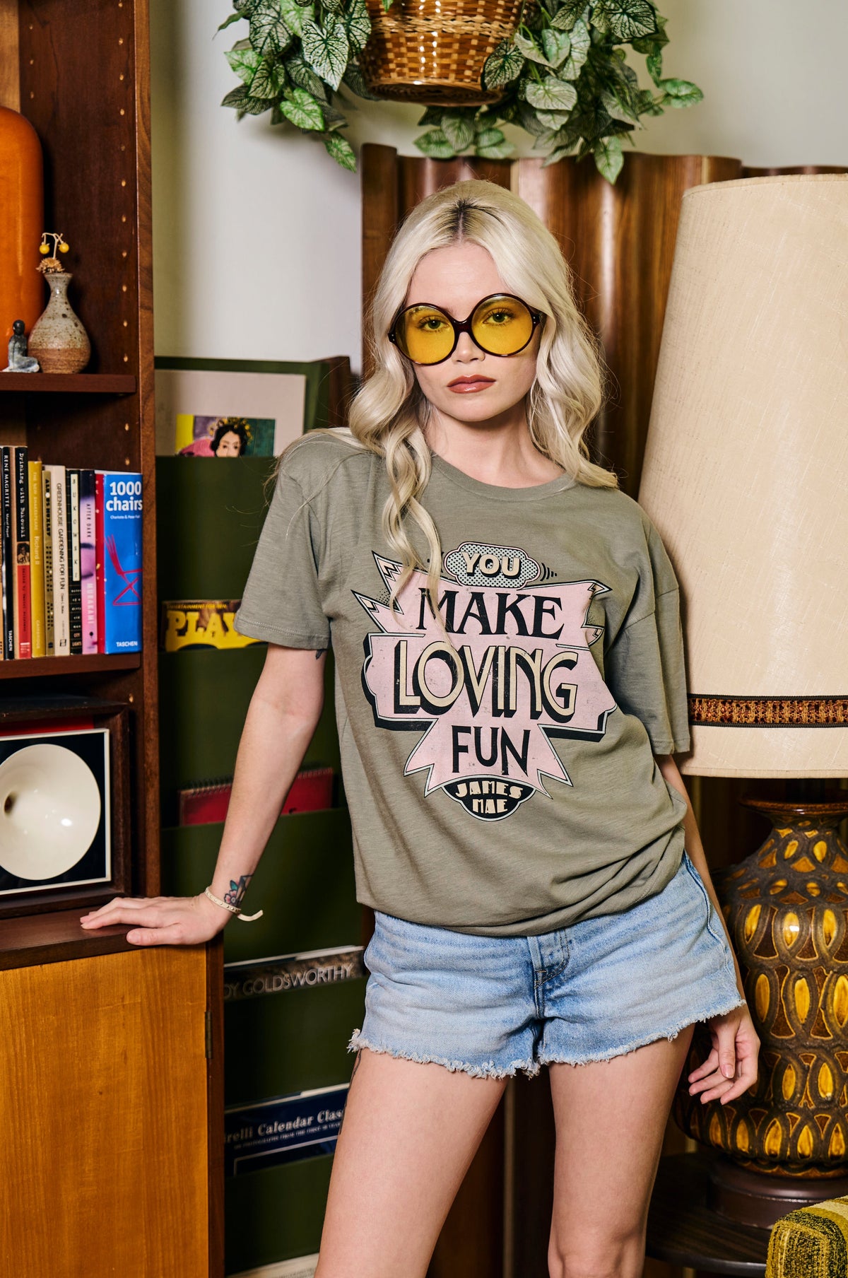 You Make Loving Fun Sage Oversized Tee