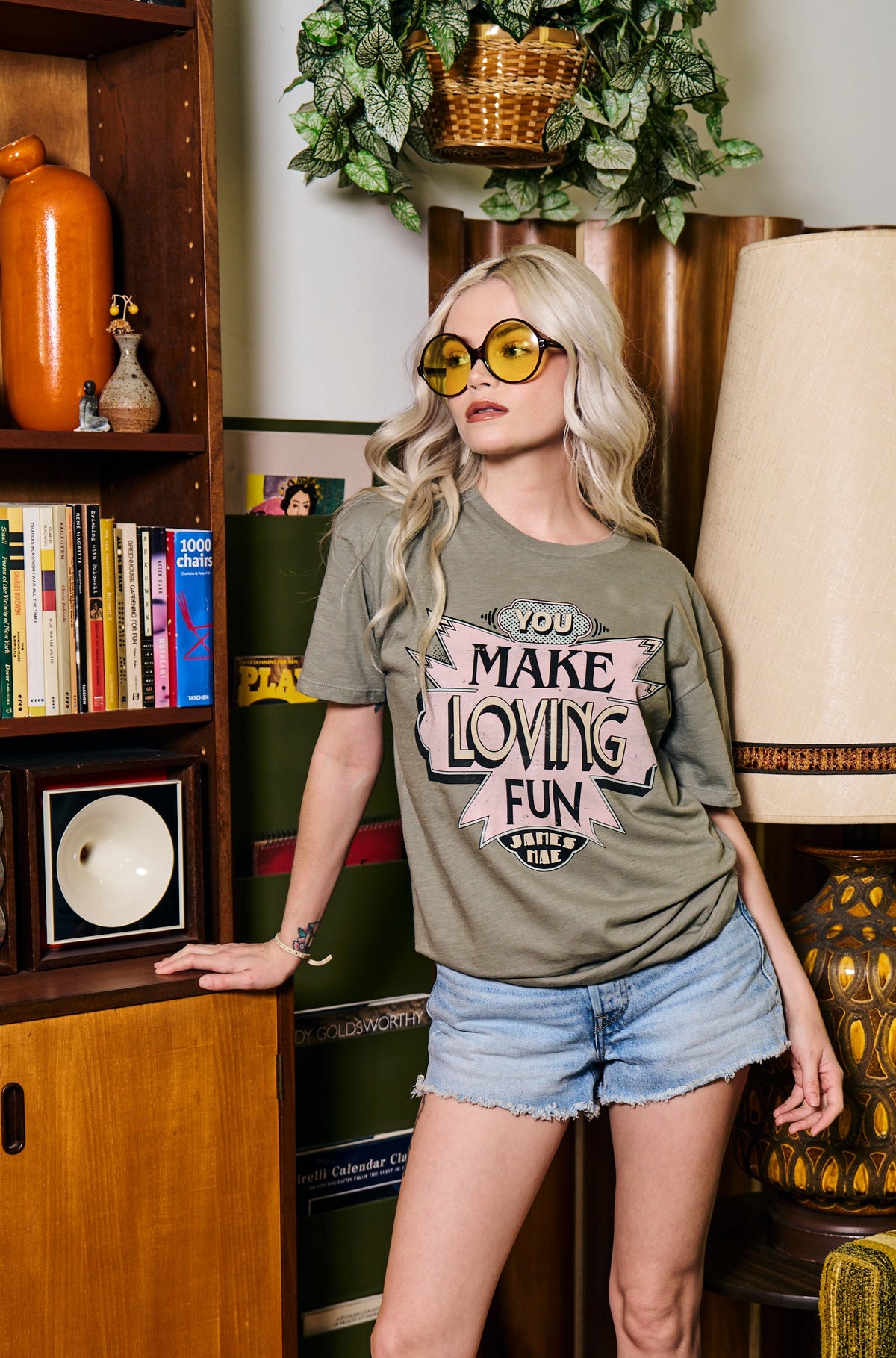 You Make Loving Fun Sage Oversized Tee