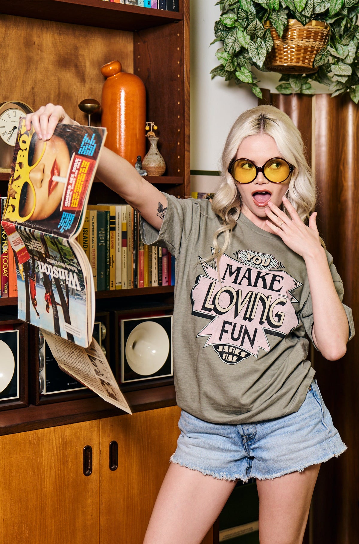 You Make Loving Fun Sage Oversized Tee