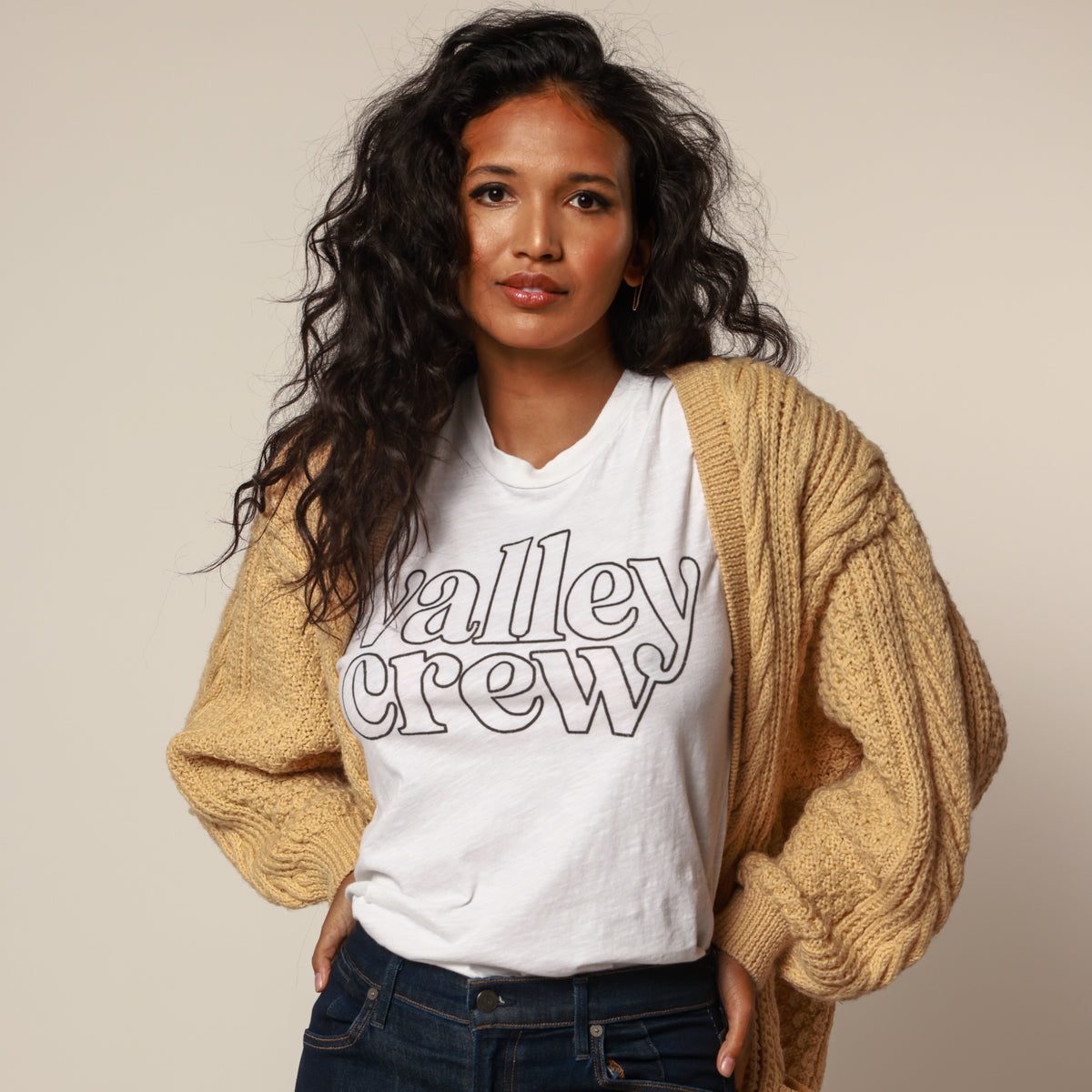 Valley Crew White Oversized Tee