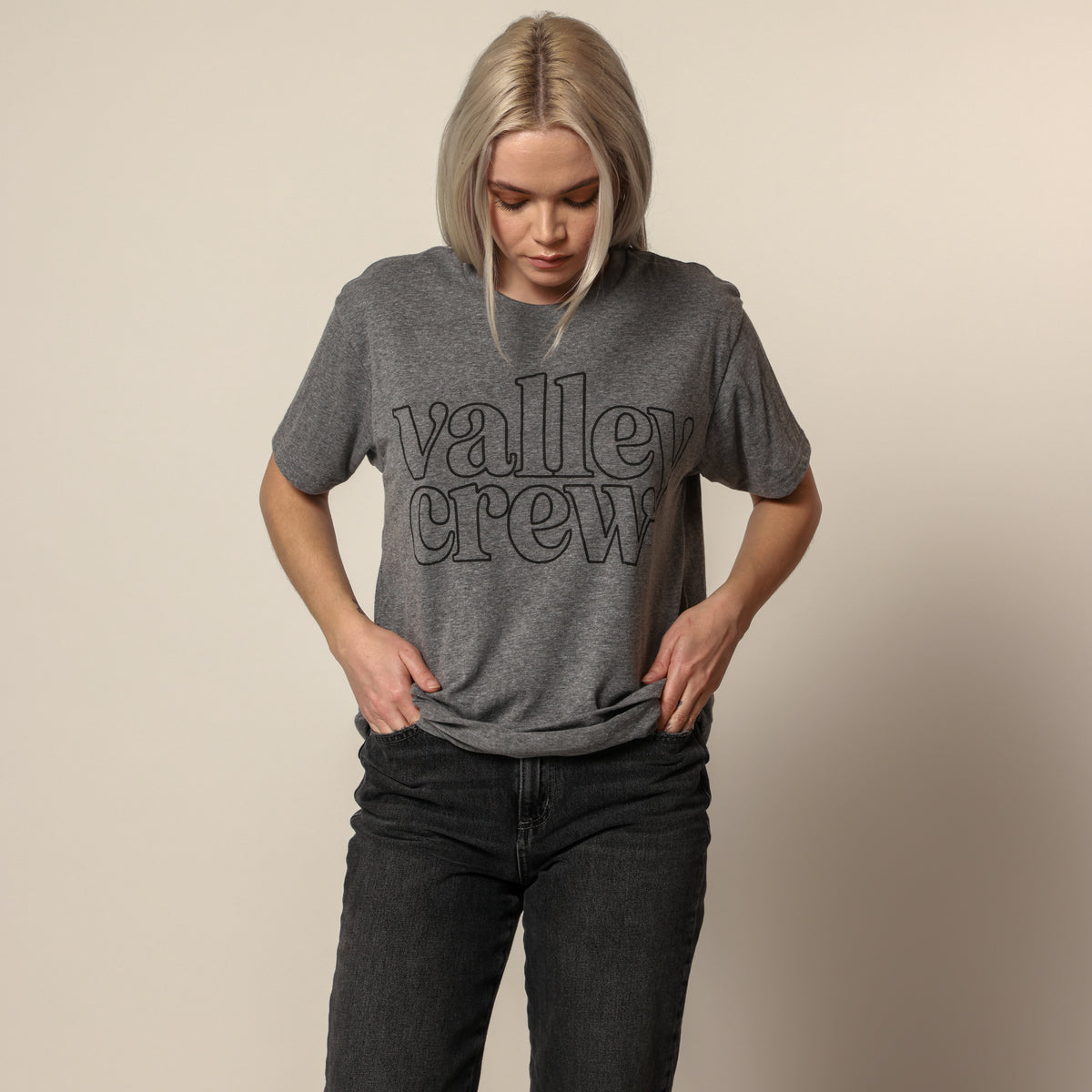 Valley Crew Heather Grey Unisex Tee