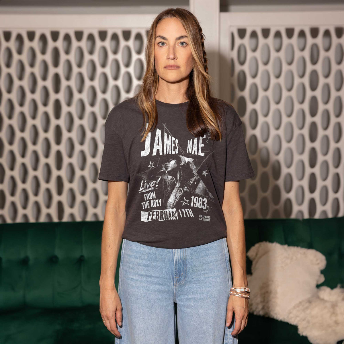 The Midnight Act Black Crop Tee