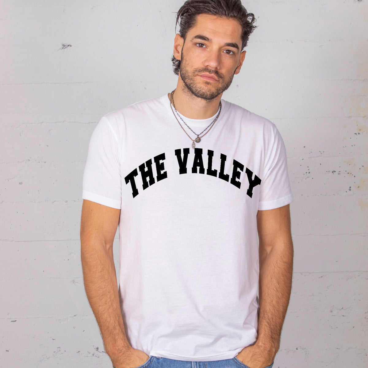 LA STRONG Tonal Unisex White Tee