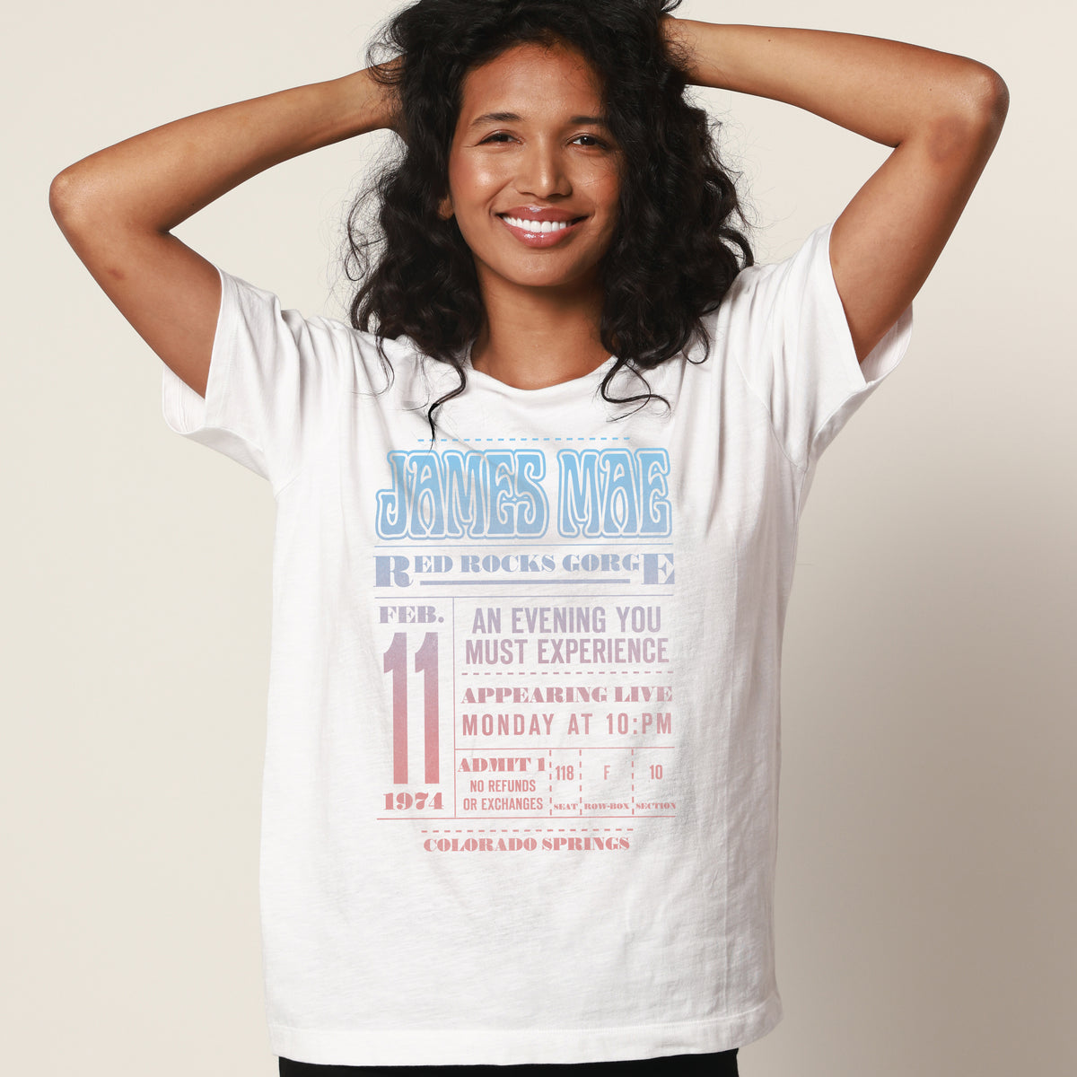 Let Go Sunrise Palm Trees White Oversized Tee