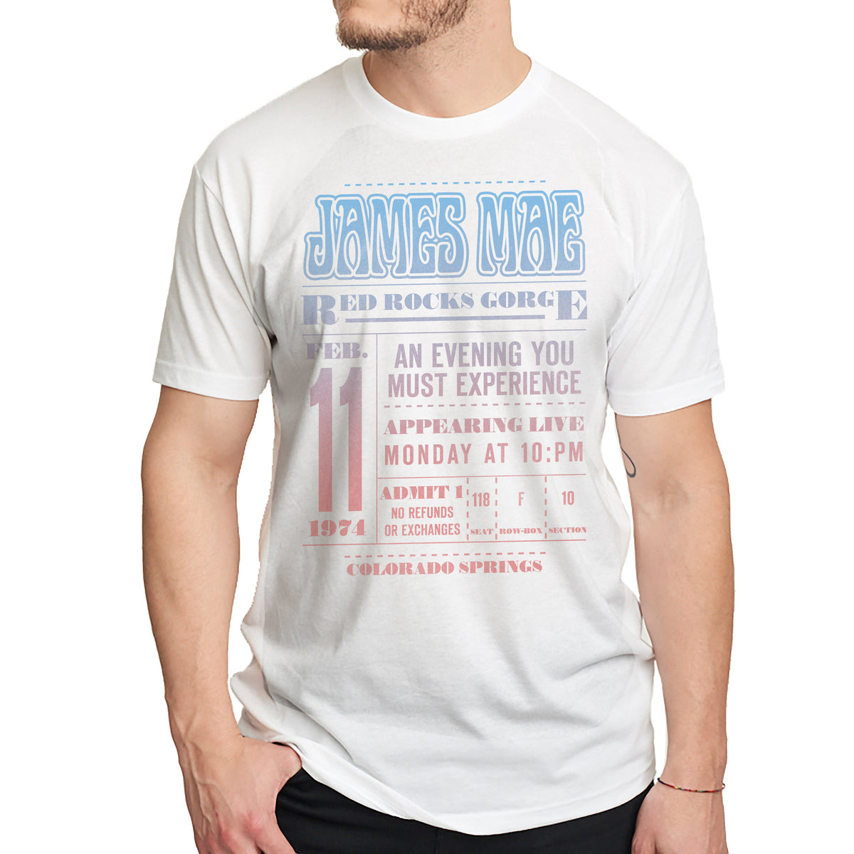 James Mae Ticket White Unisex Tee