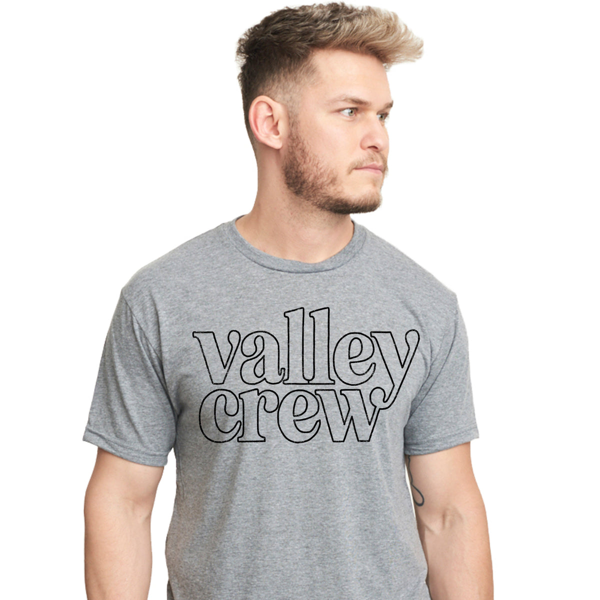 Valley Crew Heather Grey Unisex Tee