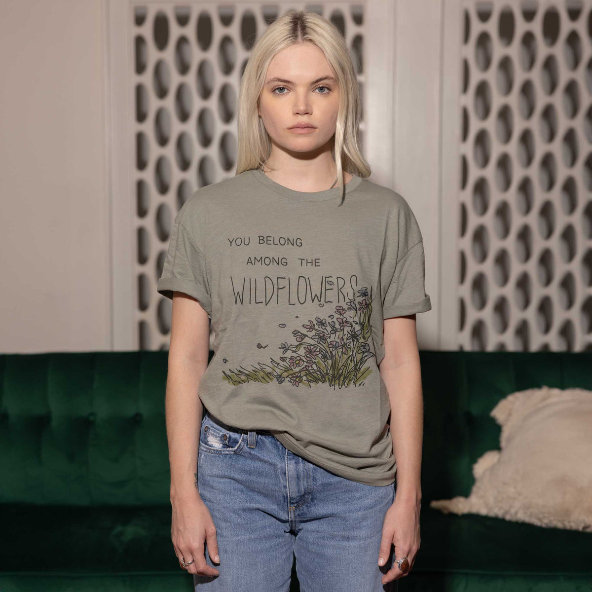 Wildflower Sage Oversized Tee