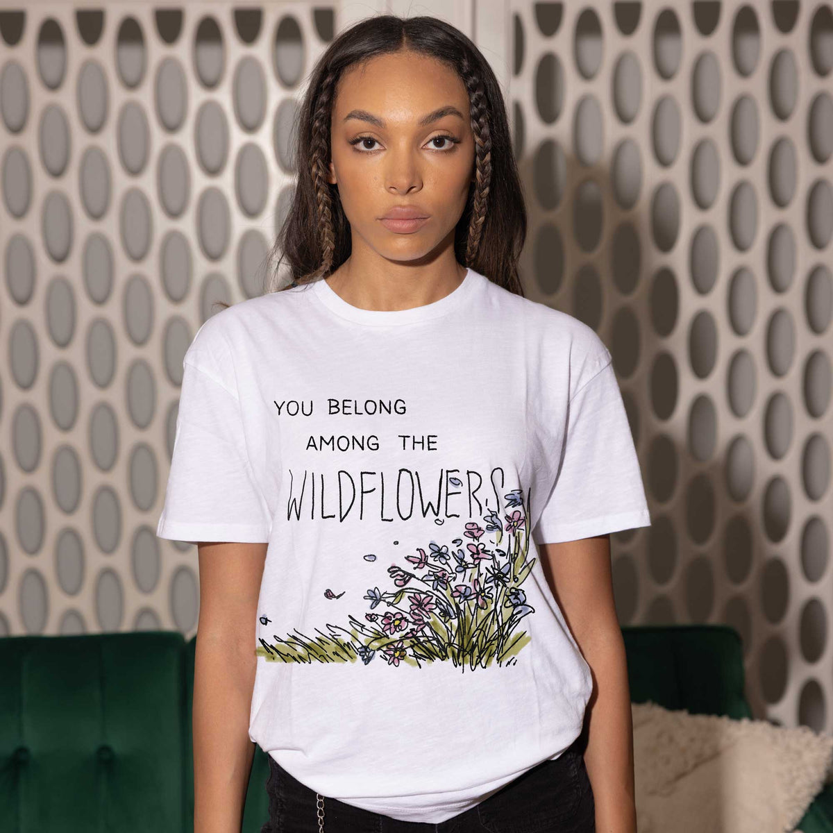 Wildflower White Oversized Tee