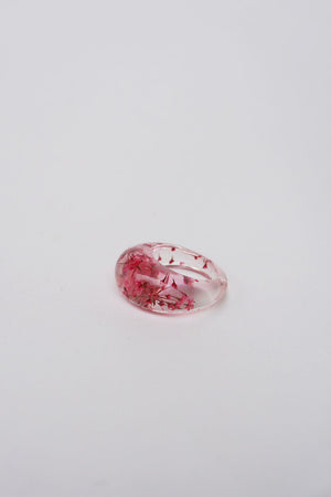 James Mae Pink Flower Resin Ring