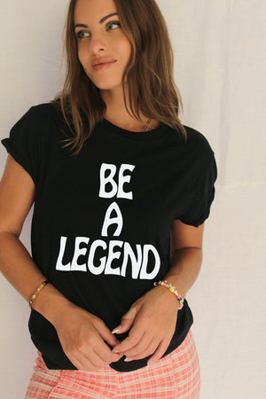 James Mae Be A Legend Black Dou Tee