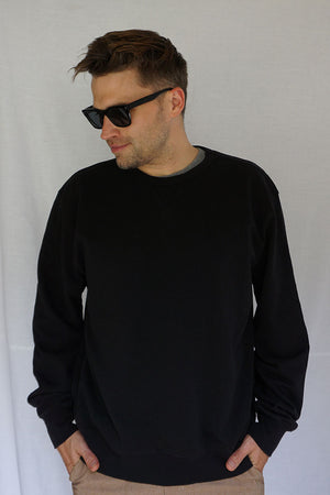 James Mae Black Recycled Pullover Sweatshirt