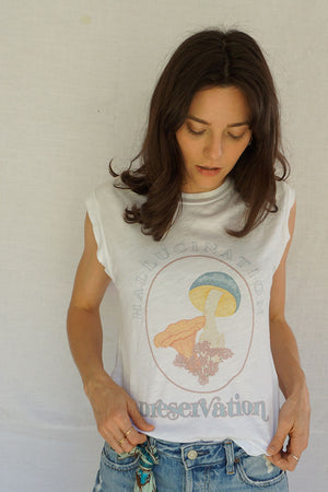 James Mae Hallucination Preservation White Moto Tee