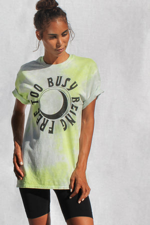 Too Busy Sun Tie Dye Oversized Tee
