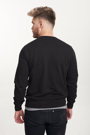 James Mae Black Recycled Pullover Sweatshirt
