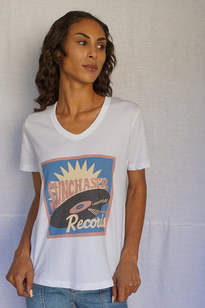 James Mae Sunchaser Records White You Tee