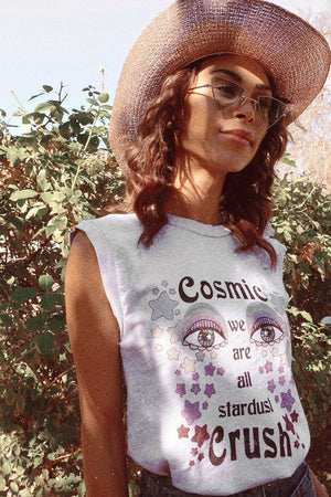 James Mae Cosmic Crush Blue Mist Moto Tee